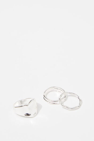 Ring 3 Pack, SILVER/FREE FORM
