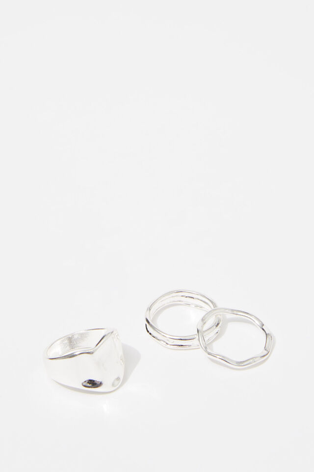 Ring 3 Pack, SILVER/FREE FORM