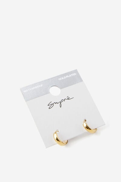 Waterproof Earring, GOLD/CLASSIC HOOP