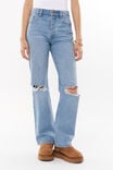 Straight Leg Ripped Jean, RIVIERA BLUE - alternate image 1