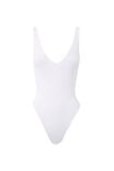 Luxe V Neck Bodysuit, WHITE - alternate image 6