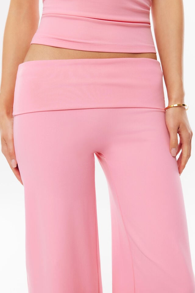 Sleek Wide Leg Capri, CANDYCORE PINK