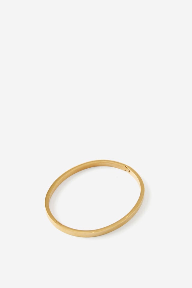 Waterproof Hinged Bangle, GOLD/HINGED BANGLE