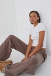 Relaxed Wide Leg Track Pant, BROWN CAROB - alternate image 5