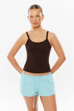 Marley Low Rise Linen Short, GLOSSY AQUA - example image 4