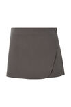 Carli Wrap Tailored Mini Skirt, CHROME GREY PINSTRIPE - alternate image 6