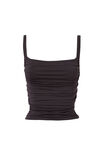 Luxe Ruched Sleeveless Top, BLACK - alternate image 6