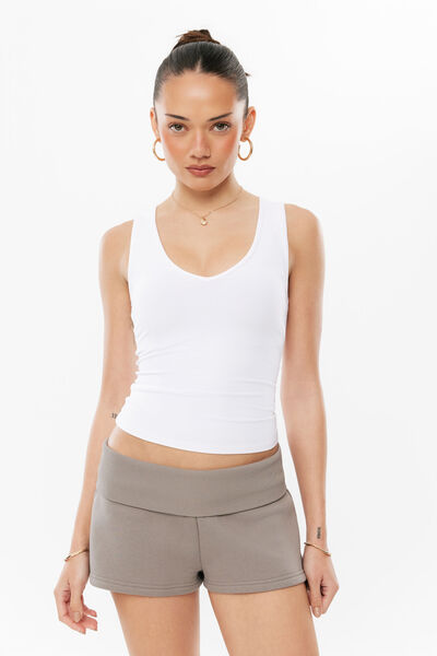 Cosy Fleece Maeve Fold Down Short, CORE GREY