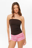 Soft Ruched Booty Short, AURORA STRIPE PINK - example image 2