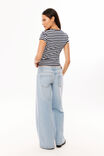 Harlow Graphic T Shirt, NEARLY NAVY STRIPE/CAPRI ITALIA - example image 4