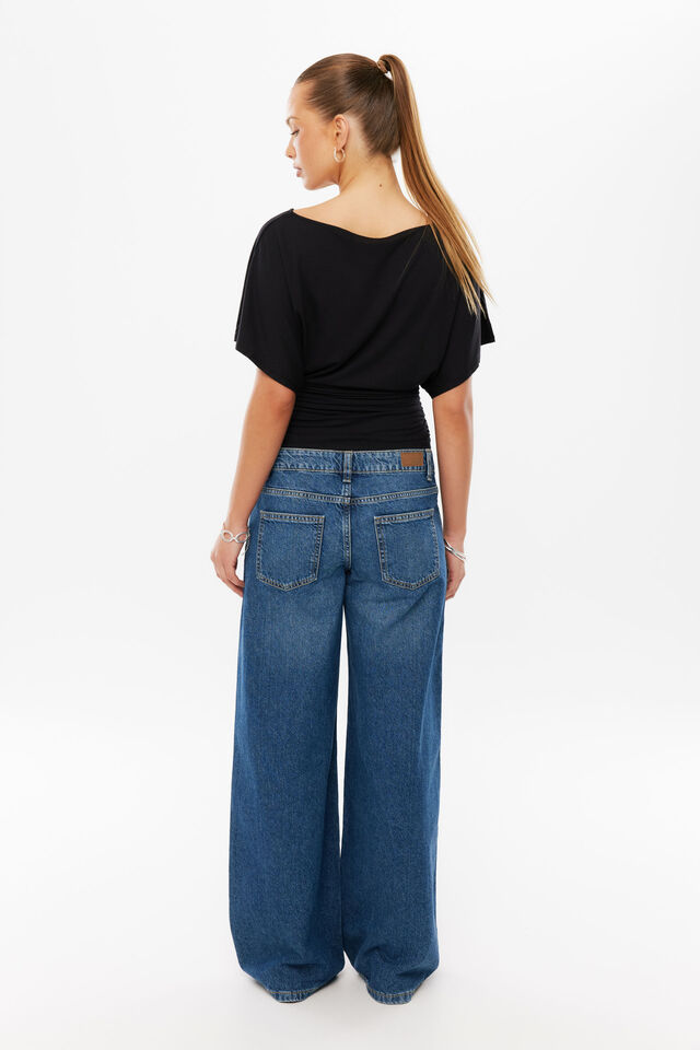 Soft Layla Tie Top, BLACK