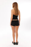 Soft Ruched Booty Short, BLACK - example image 4