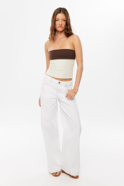 Smooth Jade Reversible Top, BAKED BROWN/CREAMY YELLOW