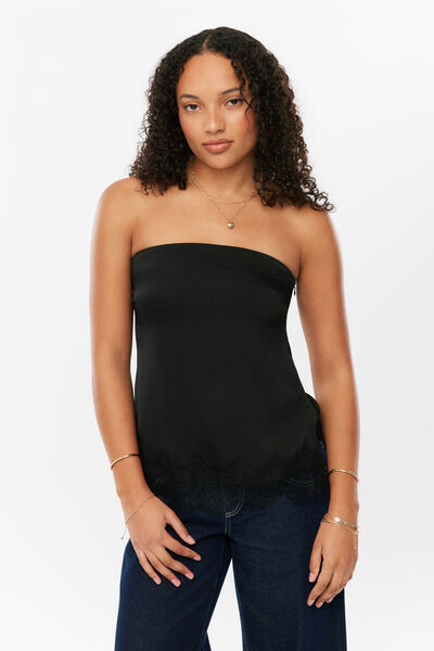 Zelda Lace Top, BLACK