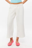 Fifi Low Rise Wide Capri, WHITE - example image 2