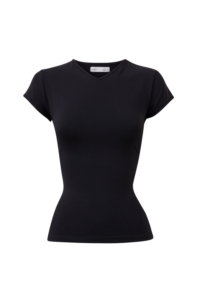 Sleek Maddison Short Sleeve, BLACK