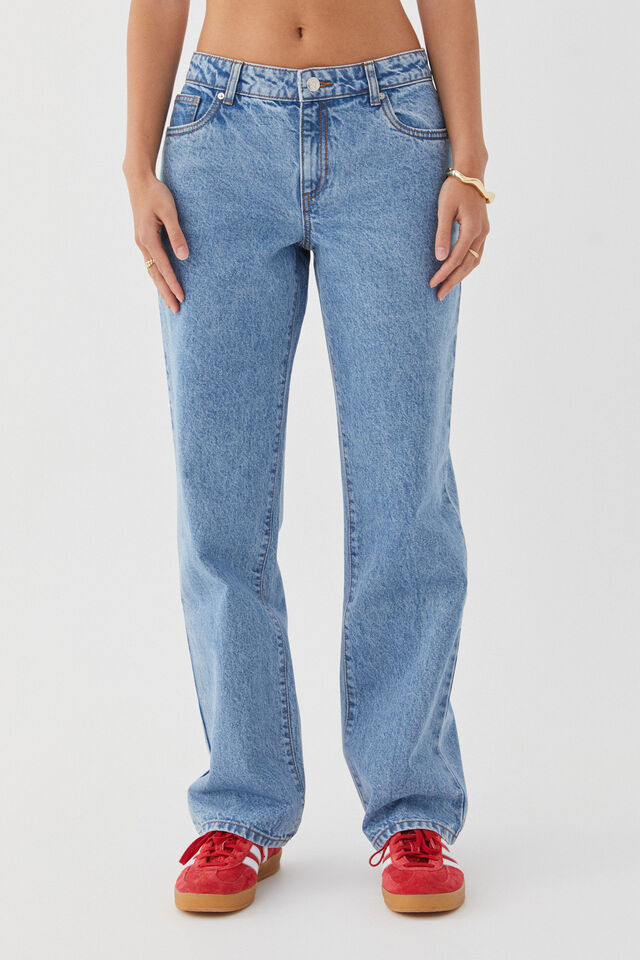 Low Rise Straight Jean, OFFSHORE BLUE