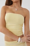 Luxe Ruched Bandeau, GOLDEN BUTTER - alternate image 4