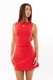 Maya A-Line Mini Dress, SCARLETT RED - alternate image 4