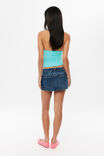 Ultra Low Micro Denim Skirt, PRAIRIE BLUE/ANGEL - example image 3