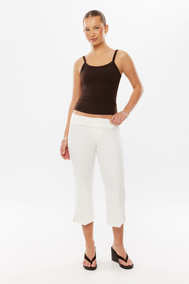 Bianca Tailored Capri, CREAMY WHITE
