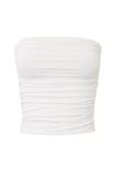 Luxe Ruched Bandeau, WHITE - alternate image 6