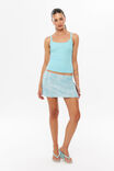Jovie Sequin Mini Skirt, GLOSSY AQUA - example image 4