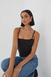 Molly Thin Strap Cami, BLACK WITH BOW - alternate image 5