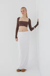 Soft Hipster Maxi Skirt, WHITE - alternate image 5
