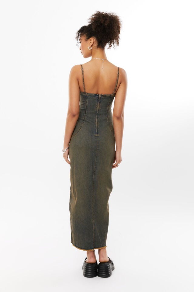 Daria Denim Maxi Dress, VINTAGE DENIM