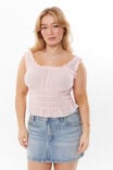 Sienna Ruched Top, GRAPEFRUIT PINK - alternate image 1