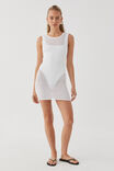 Sara Mini Dress, WHITE - alternate image 2