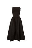 Eva Strapless Midi Dress, BLACK - alternate image 6