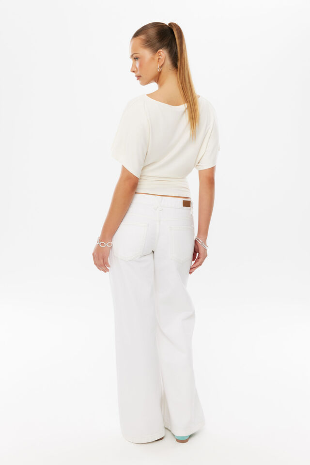 Soft Layla Tie Top, CREAMY WHITE