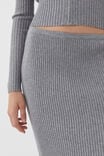 Kenzie Knit Maxi Skirt, DARK GREY MARLE - alternate image 4