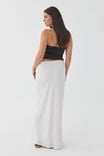 Skylar Satin Maxi Skirt, MERINGUE WHITE - alternate image 3