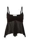 Nellie Textured Cami, BLACK - alternate image 6