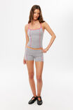 Active Fold Back Bike Short, GREY MARLE/HYPER PINK - example image 1