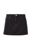 Maya Denim Mini Skirt, TRUE BLACK - alternate image 6