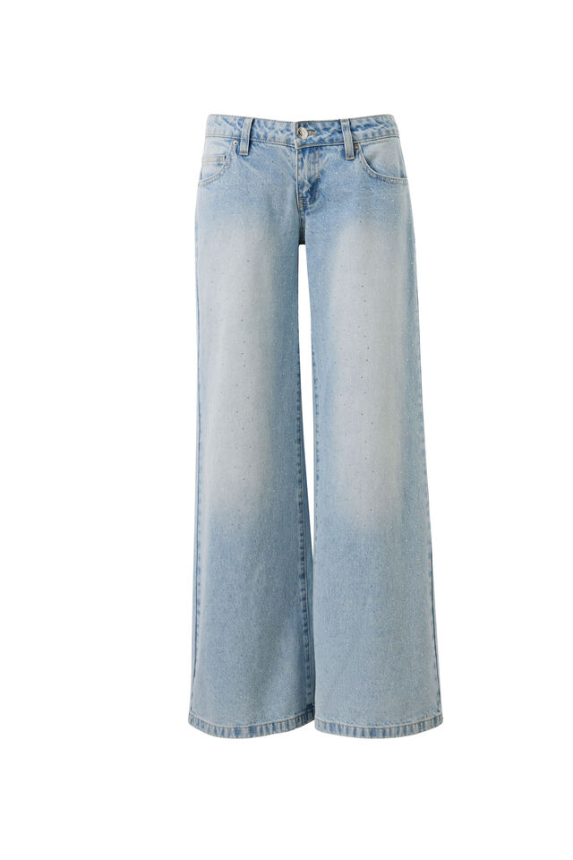 Ultra Low Rise Baggy Jean, ECLIPSE BLUE DIAMANTE