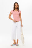 Zaria V Neck Tee, SUNSET CORAL - example image 4