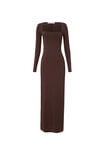 Soft Long Sleeve Maxi Dress, ESPRESSO BROWN - alternate image 6