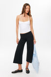 Sleek Wide Leg Capri, BLACK - example image 1