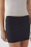 Luxe Hipster Mini Skirt, BLACK - alternate image 3