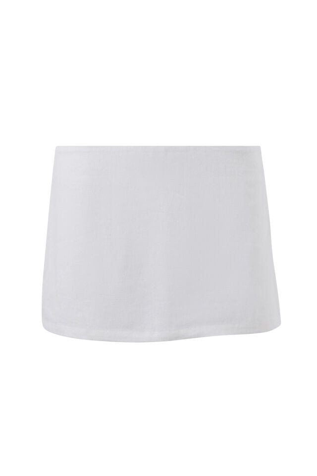 Marley Low Rise Linen Mini Skort, SUMMER WHITE