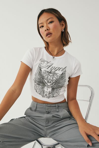 Bambi Printed T Shirt, WHITE/ANGEL CITY