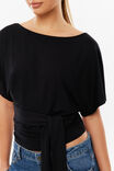 Soft Layla Tie Top, BLACK - example image 2