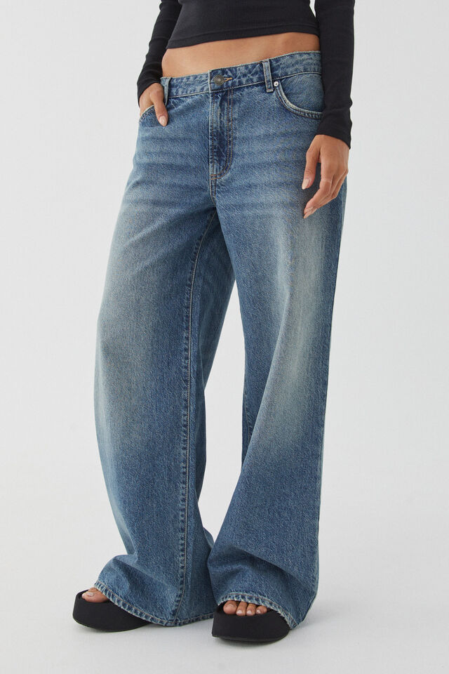 Super Baggy Flare Jean, FITZROY BLUE