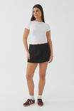 Carli Wrap Tailored Mini Skirt, BLACK - alternate image 2