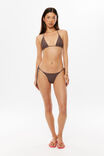 Pippi Reversible Bikini Top, PEACH/GLAZE BROWN SPOT & STRIPE - example image 2
